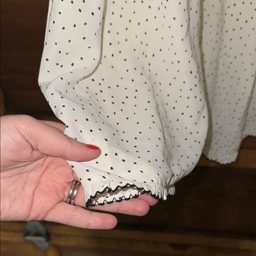 Cream Puff Sleeve Tie Front Midi Sundress - Picture 5 of 7